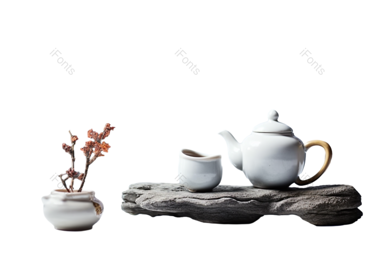 中国风图片,元素元素,水墨画PNG,石头免抠素材